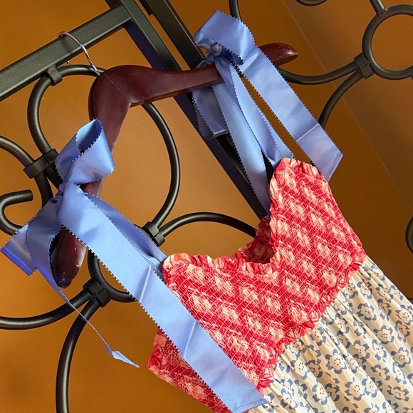 FREE PEOPLE Bluebell Mixed Print Cotton Maxi Dress - Picture 8 of 17